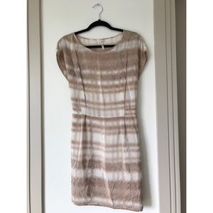 Silk Shift dress with darted waist